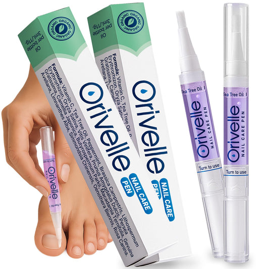 Orivelle Nail Care Pen – Professional Nail Repair & Strengthening Solution with Tea Tree Oil – Improves Appearance of Discolored or Damaged Nails (Pack of 2)