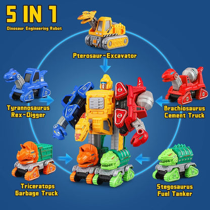 Fajiabao Robot Toy for Boys 3-5, 5-in-1 Dinosaur STEM Building Set 🍁 All In One Marketplace Canada