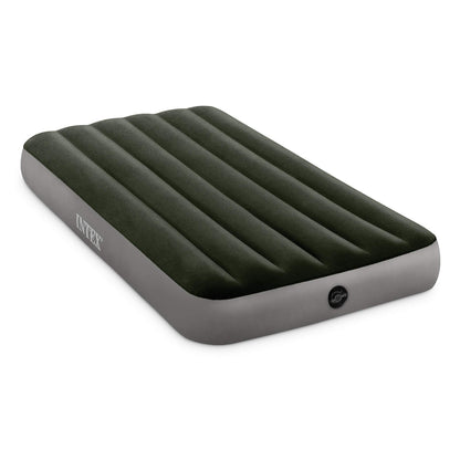 INTEX 64777E Dura-Beam Standard Prestige Air Mattress: Fiber-Tech – Twin Size – 10in Bed Height – 600lb Weight Capacity – Pump Included 🍁 All In One Marketplace Canada