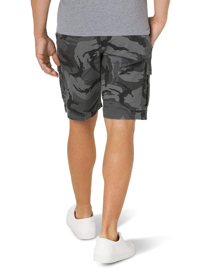 Short cargo extensible classique Wrangler Authentics pour homme, anthracite camouflage, 38