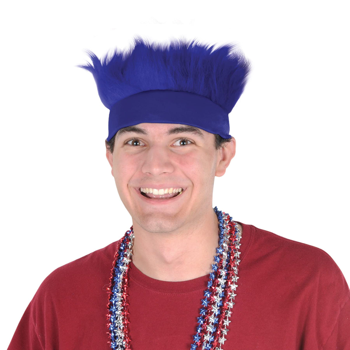 Lot de 3 bandeaux à cheveux hirsutes bleus Beistle, accessoires de costume de troll pour Halloween, couvre-chef pour l'esprit scolaire