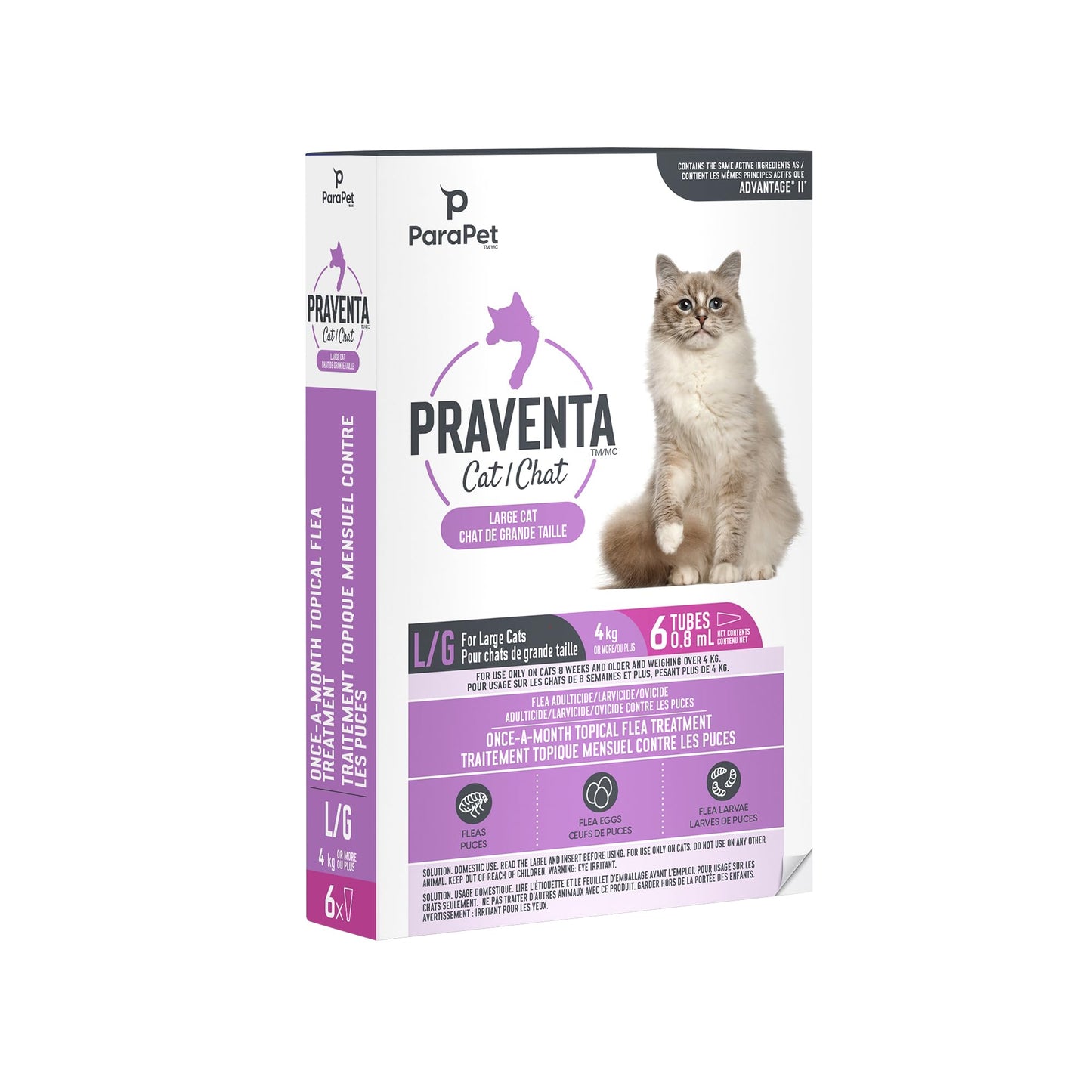 Parapet Praventa for Large Cats - 6 Tubes ParaPet