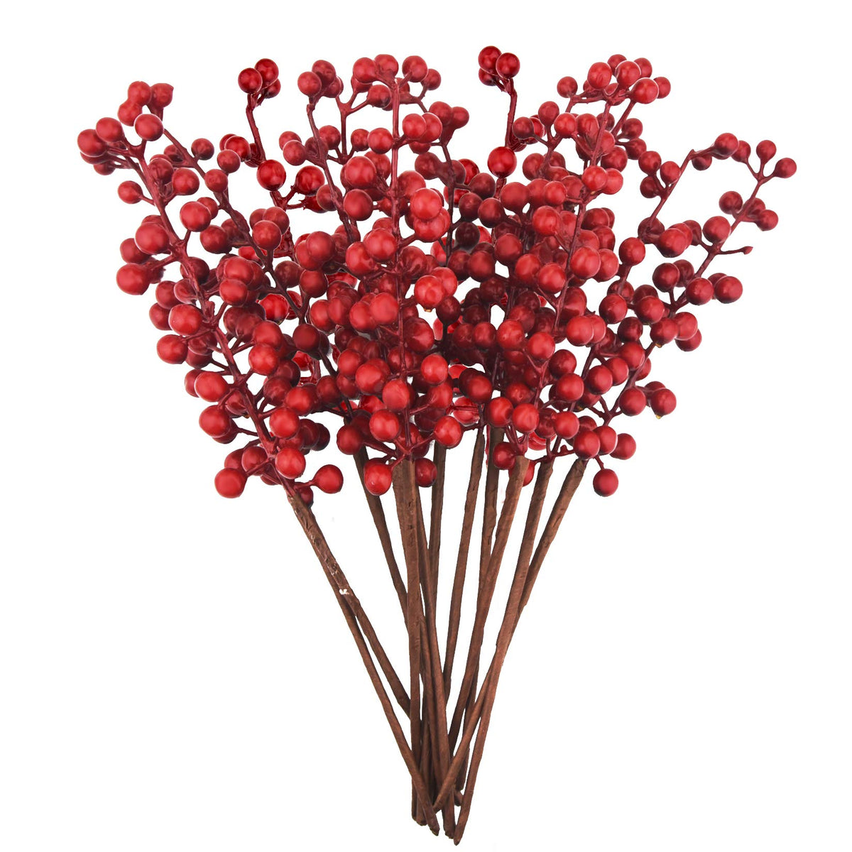 Jmkcoz 12 Pack Artificial Red Berry Stems Branches, Fake Burgundy Berry Picks Holly Berries for Christmas Tree Xmas Valenintes Wreath Decorations Floral Arrangements Home Holiday DIY Crafts Decor 🍁 All In One Marketplace Canada