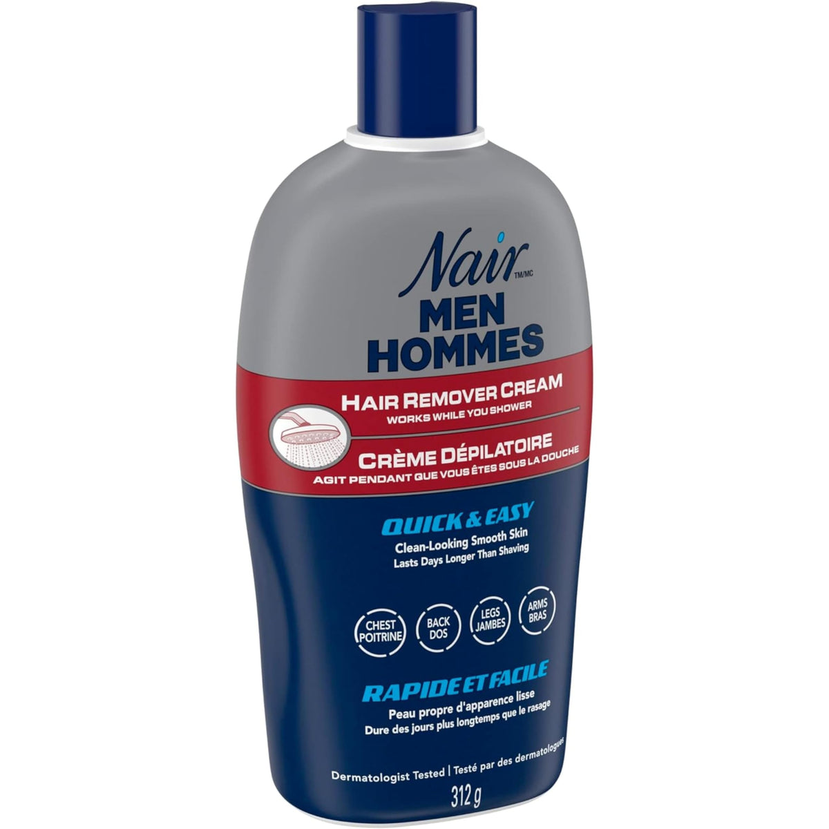 Nair Men Hair Remover Cream for Chest, Back, Legs & Arms, 312 g