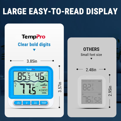 TempPro Waterproof Wireless Pool Thermometer Easy Read, Digital Pool Thermometer Floating for Swimming Pool, Hot Tub, Cold Plunge, Pond, Upgraded IPX8 Water Temperature Monitor (Previously ThermoPro) - Available at All In One Marketplace Canada