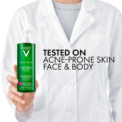 Vichy Anti-Acne Salicylic Acid Cleansing Gel, Normaderm Purifying Face Wash for Oily Skin, Acne Breakouts and Pores. Oil-free, Soap-Free, Non-Comedogenic, Hypoallergenic, Dermatologist Recommended - Available at All In One Marketplace Canada