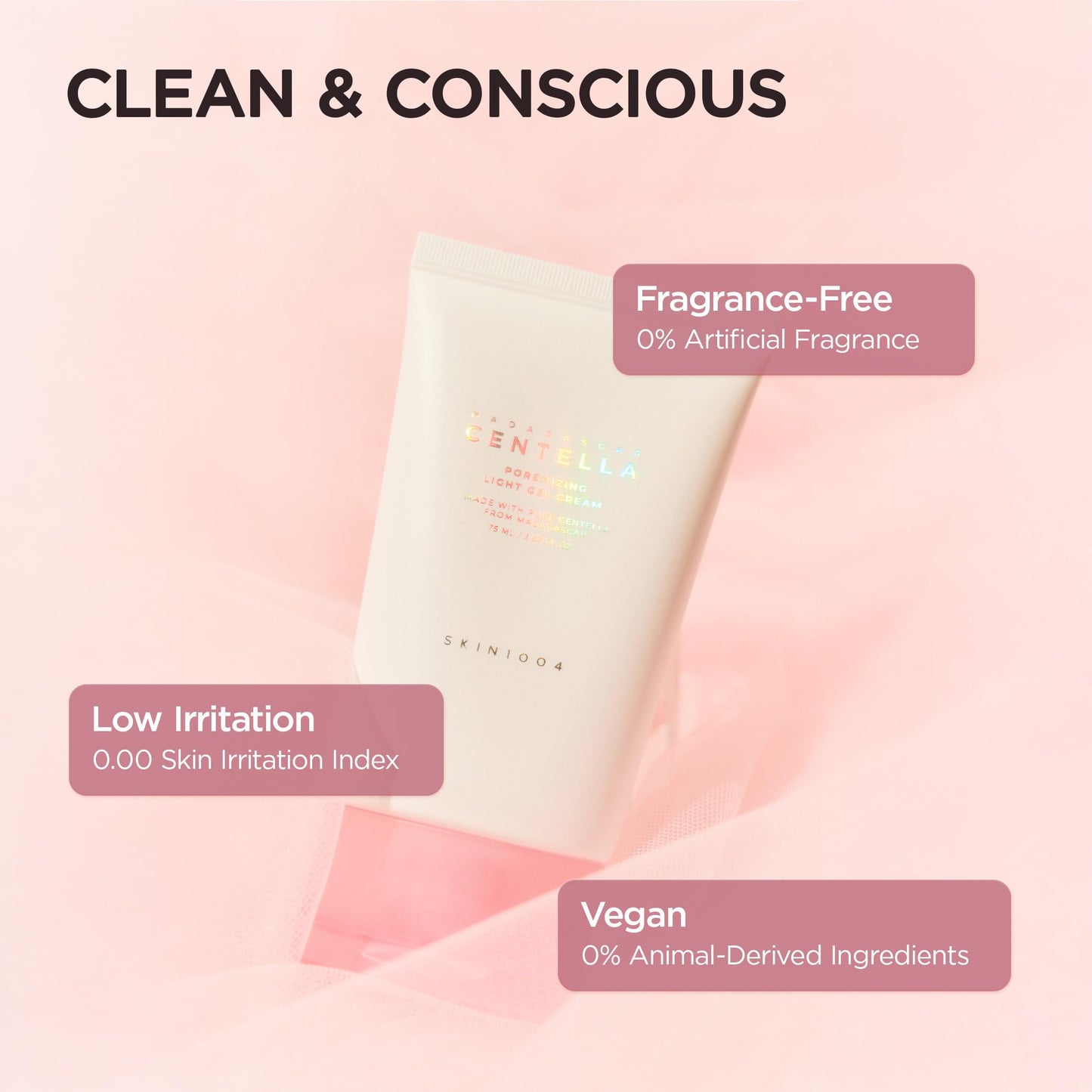 SKIN1004 Madagascar Centella Poremizing Light Gel Cream 2.53 fl.oz (75ml) | Tightens Pores | Soothes Irritated Skin SKIN1004