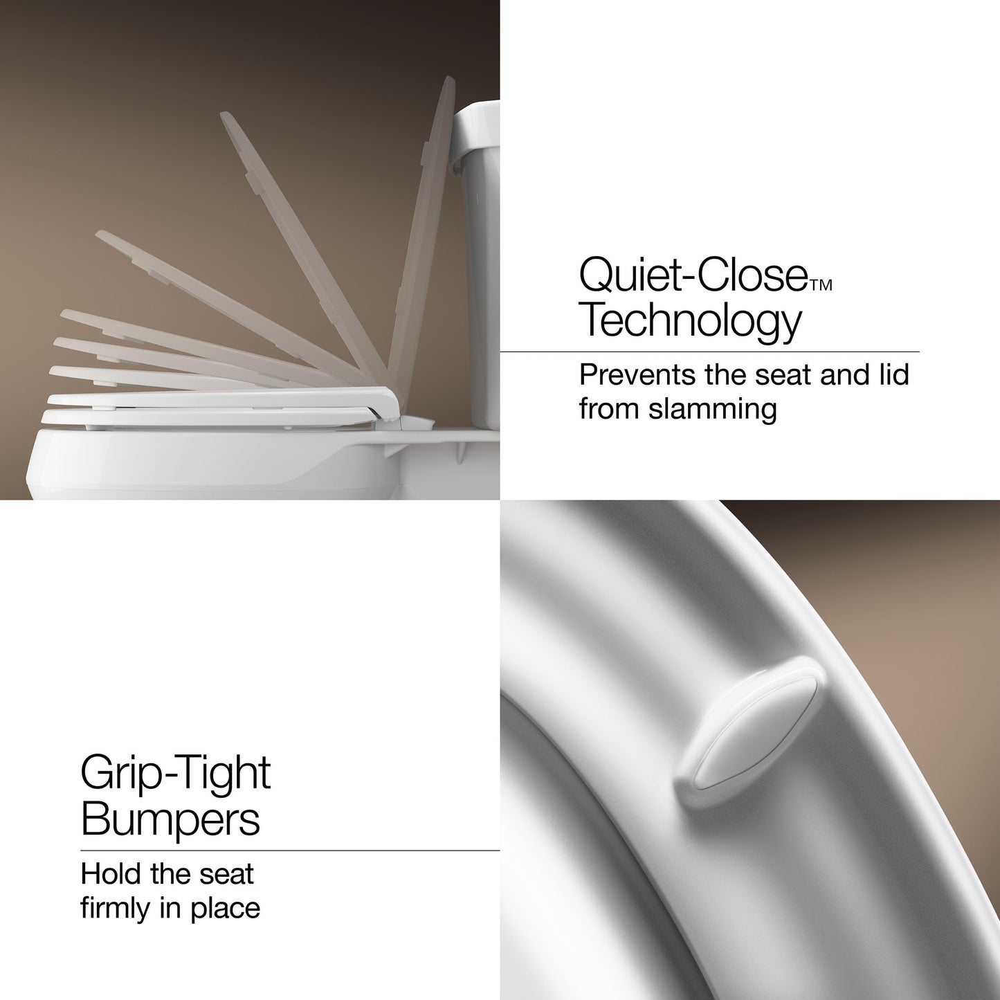 Kohler 4636-RL-0 Cachet ReadyLatch Quiet Close Elongated Toilet Seat, White Kohler