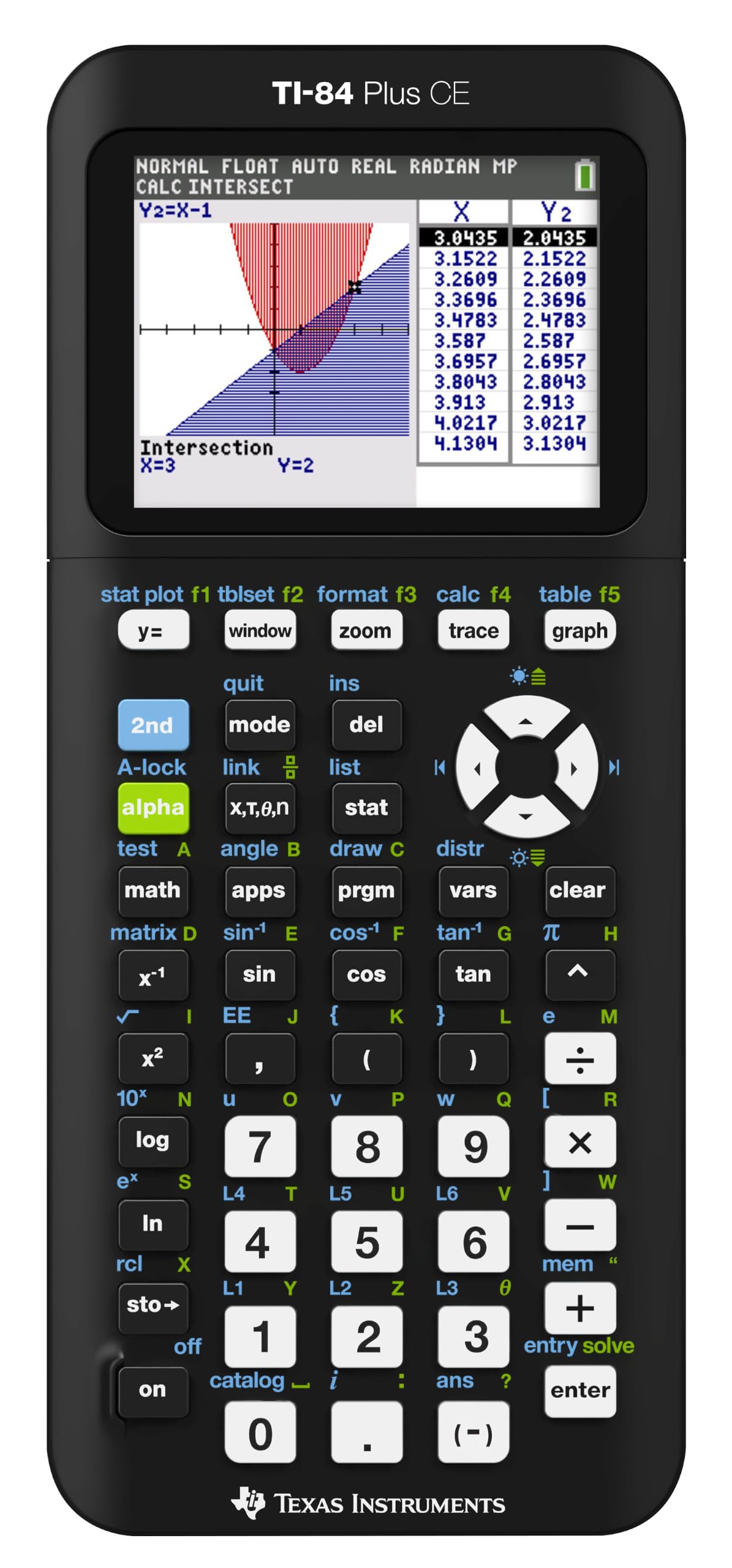 Texas Instruments TI-84 Plus CE Color Graphing Calculator, Black 7.5 Inch Texas Instruments