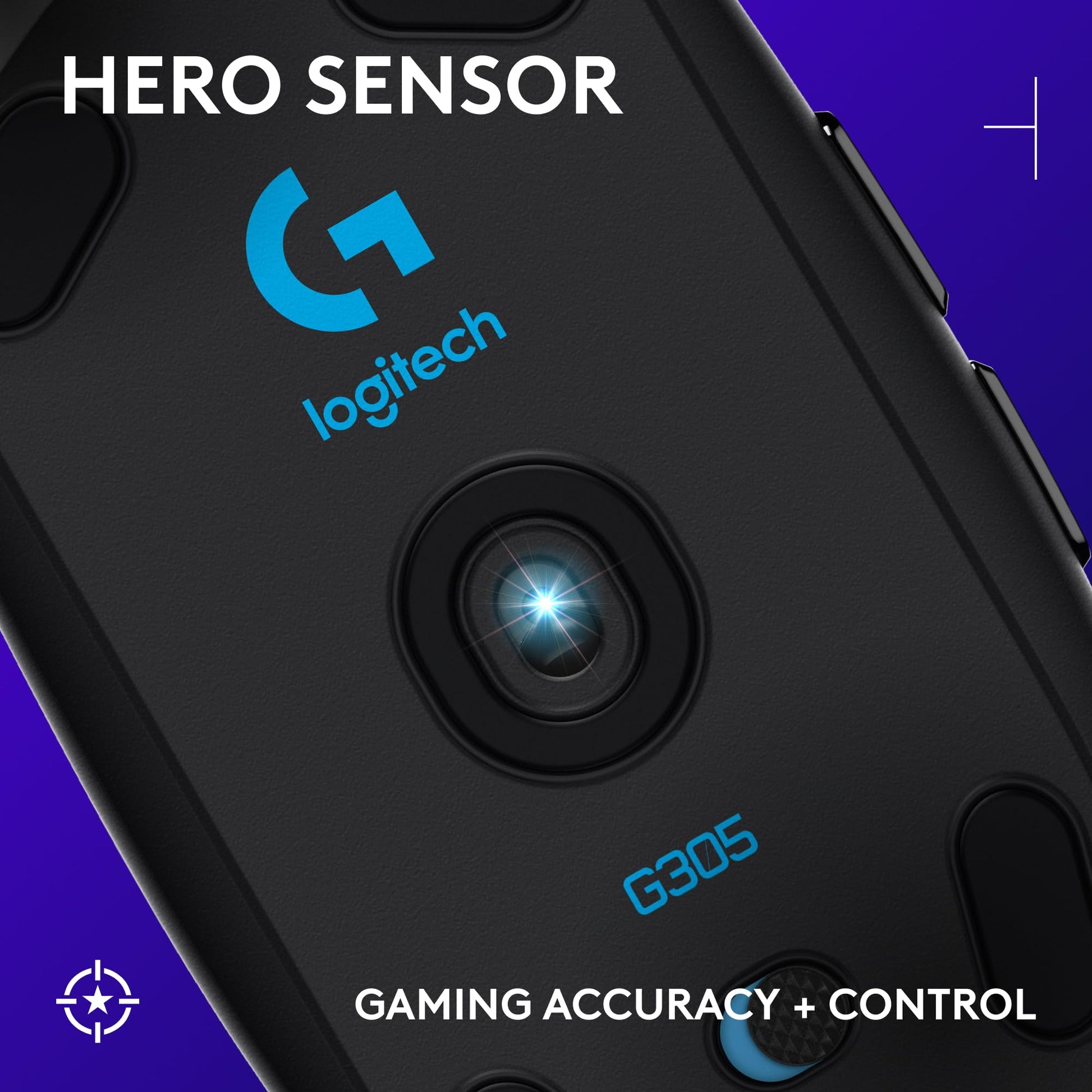 Logitech G305 Lightspeed Wireless Gaming Mouse, Hero Sensor, 12,000 DPI, Lightweight, 6 Programmable Buttons, 250h Battery, On-Board Memory, Compatible with PC, Mac - Black - Available at All In One Marketplace Canada