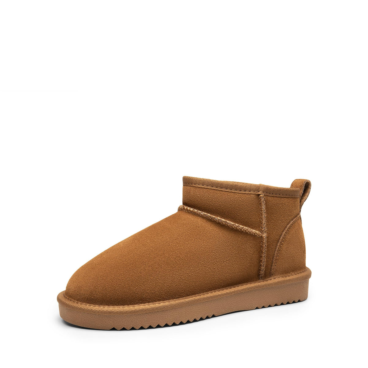 DREAM PAIRS Women's Mini Winter Snow Boots Genuine Suede,Chestnut,7 🍁 All In One Marketplace Canada