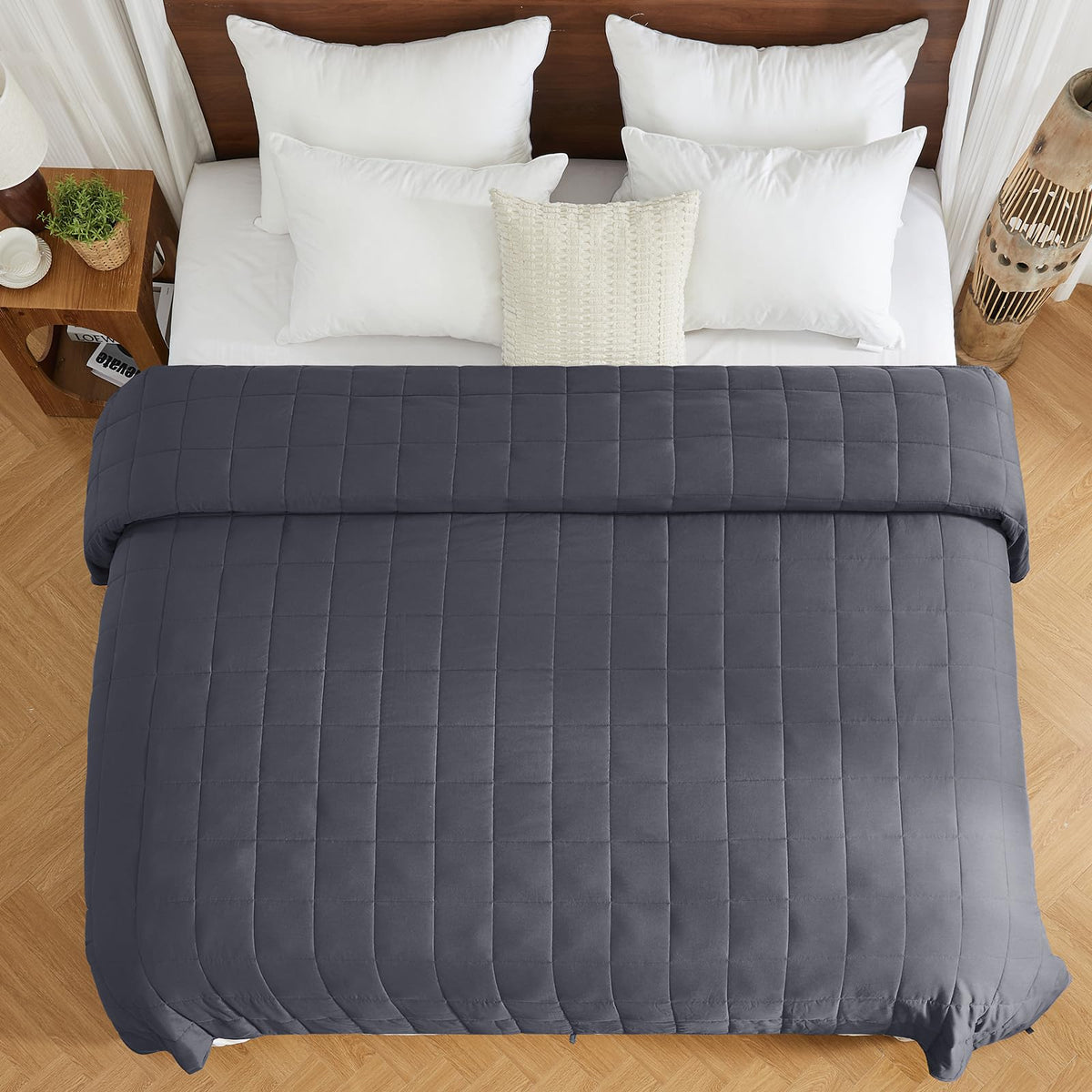 Weighted Blanket for Adults(20lbs,88"×104" Grey) King for 190-210Ibs 🍁 All In One Marketplace Canada