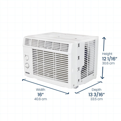 Danby DAC050MB1WDB 5,000 BTU Window Air Conditioner, 2 Cooling and Fan Settings, Easy to Use Mechanical Rotary Controls, Ideal for Rooms Up to 150 Square Feet - Available at All In One Marketplace Canada