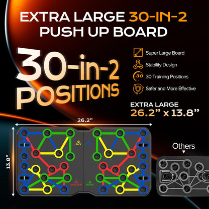AERLANG Push Up Board-Large PushUps Portable Multi-Function Foldable Push Up Bar, Easy to Use Push up Handle Push Up Strength Training Push Up Stands Home Workout Equipment - Available at All In One Marketplace Canada