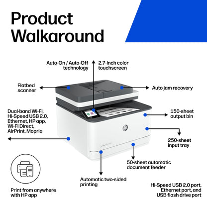 HP LaserJet Pro MFP 3101fdw Printer HP