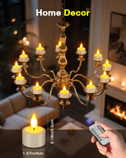 SoulBay Rechargeable Tea Lights with Remote, 12 LED Votive Candles, USB-C 🍁 All In One Marketplace Canada