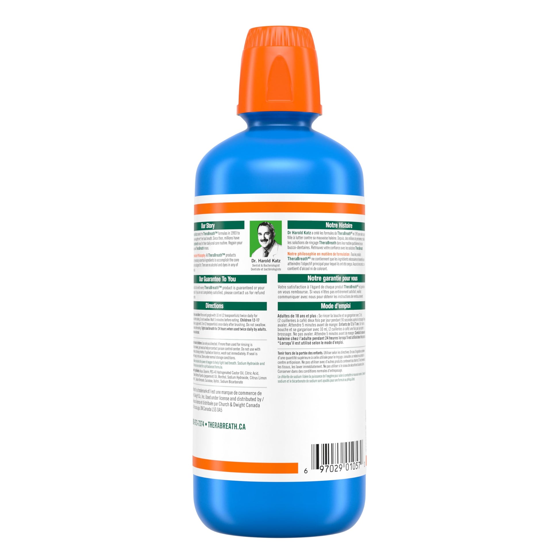 TheraBreath Fresh Breath Oral Rinse, Value Size, Clinically Shown to Fight Bad Breath for 12 Hours, Alcohol-Free & Dye-Free Mouthwash, Certified Vegan, Halal, Kosher & Gluten-Free, Icy Mint, 1L (Pack of 1)