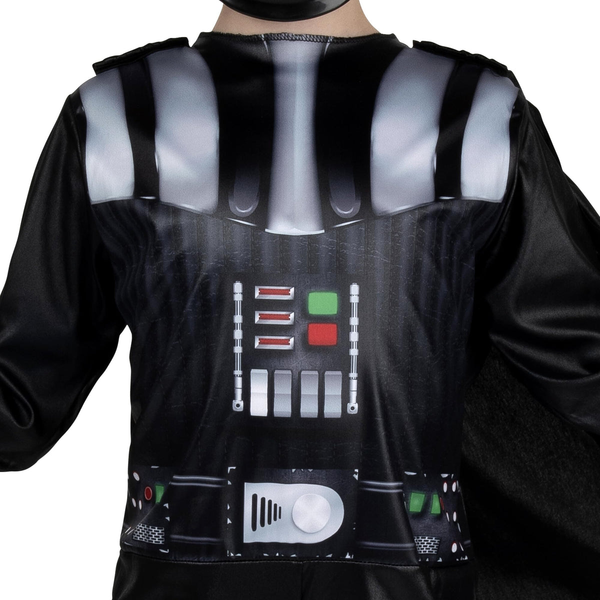 Star Wars Darth Vader Official Youth Halloween Costume - Printed Jumpsuit with Cape and Plastic Mask (S) Black