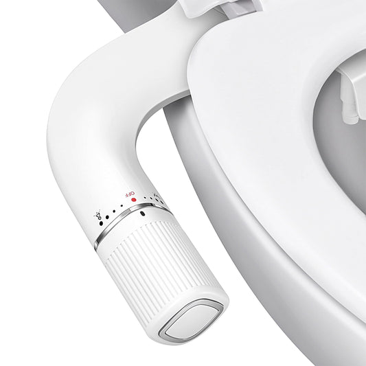BIGCOW Bidet Attachment for Toilet, Ultra-Slim Dual Nozzle (Frontal & Rear Wash) Hygienic Toilet Bidet, Fresh Cold Water Pressure Adjustable Bidet Attachment with Stainless Steel Inlet - Available at All In One Marketplace Canada