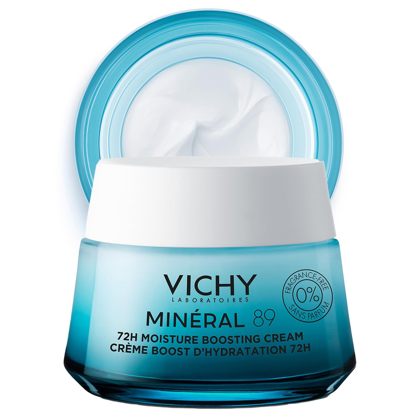Vichy Minéral 89 Face Moisturizer, 72H Moisture Boosting Fragrance Free Cream for Normal-Dry Skin, with Hyaluronic Acid, Niacinamide, Vitamin E and Squalane, Recommended by Dermatologists, 50ml - Available at All In One Marketplace Canada