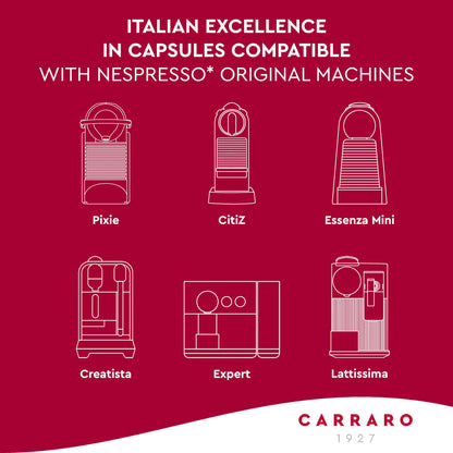 CARRARO 100-Pod Variety Pack - Nespresso Original Compatible Aluminum Capsules - Italian Medium & Dark Roast Selection