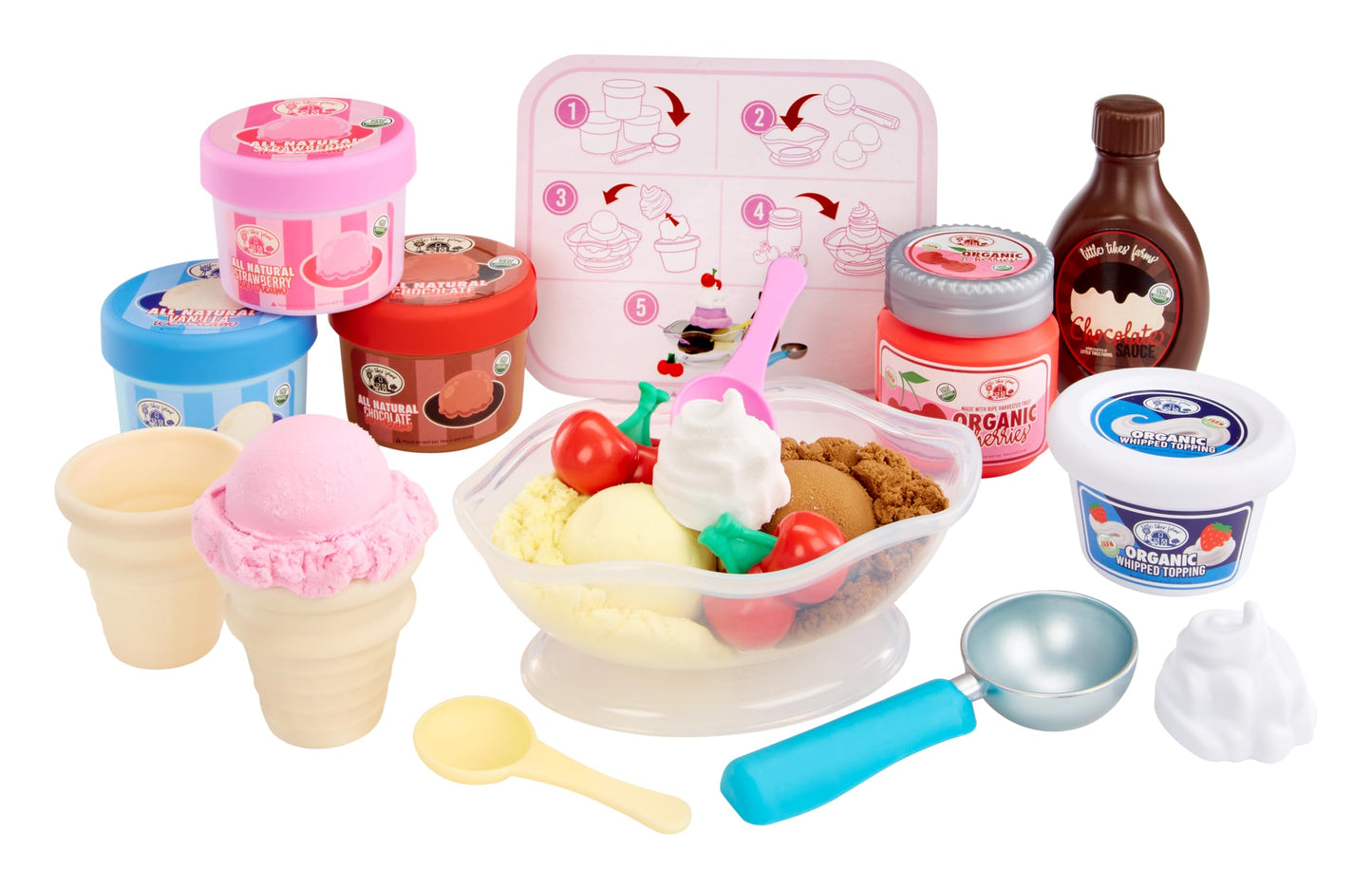 Little Tikes Creative Chefs Ice Cream Kit with Special Make-It! Mix Play Sand, 20 Accessories, Realistic Pretend Play Set, for Boys and Girls, Ages 3+ 🍁 All In One Marketplace Canada