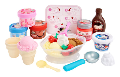 Little Tikes Creative Chefs Ice Cream Kit with Special Make-It! Mix Play Sand, 20 Accessories, Realistic Pretend Play Set, for Boys and Girls, Ages 3+ 🍁 All In One Marketplace Canada