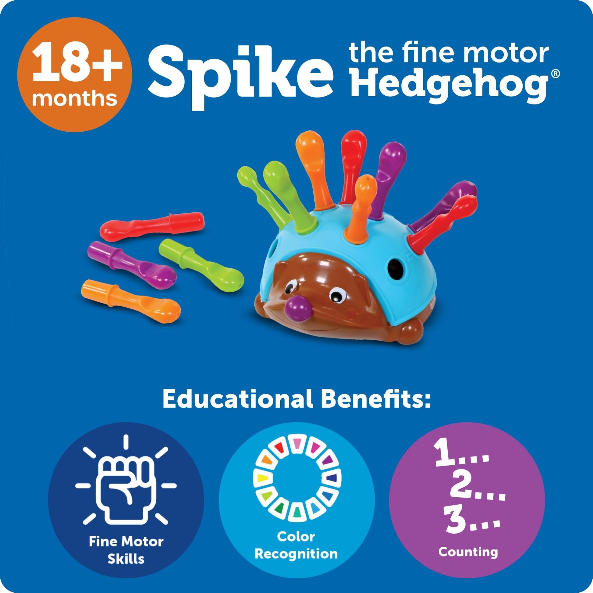 Learning Resources Spike The Fine Motor Hedgehog - Toddler Montessori Toys, Stacking Shape, Gifts for Boys and Girls, Sorting and Matching Skill Activities, Educational Games, Kindergarten - Available at All In One Marketplace Canada