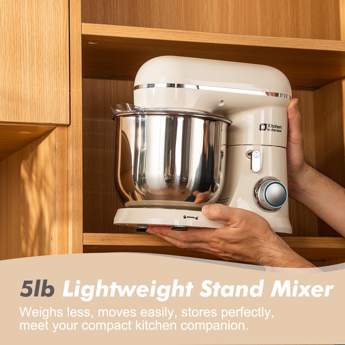 Kitchen in the Box Mini 3.5 QT, 10-Speed Tilt-Head Stand Mixer(Cream White) 🍁 All In One Marketplace Canada