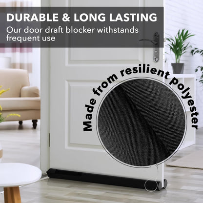 Everlasting Comfort 2 Sided Under Door Draft Stopper for Bottom of Doors - Quick Install, Keeps Heat In & Cold Air Out- Weather Stripping Door Seal Strip & Noise Blocker for Interior -Fits 76 - 91cm W