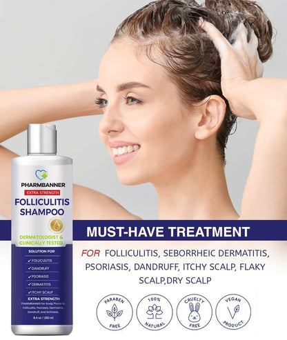 Folliculitis & Seborrheic Dermatitis Shampoo – Anti-Dandruff Scalp Care for Itchy, Flaky, Dry Scalp, Helps Relieve Irritation & Discomfort - Available at All In One Marketplace Canada