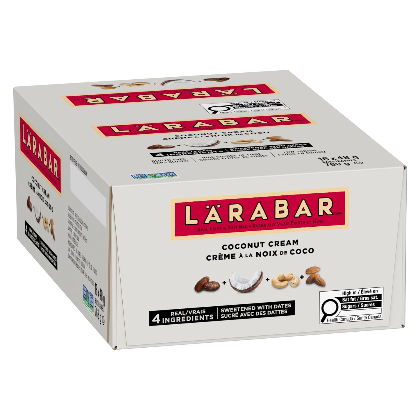 LÄRABAR Coconut Cream, Fruit and Nut Energy Bar, Pack of 16 Bars, Gluten Free, Vegan, Family Pack, Snack Bars, 768 Grams Package - Available at All In One Marketplace Canada