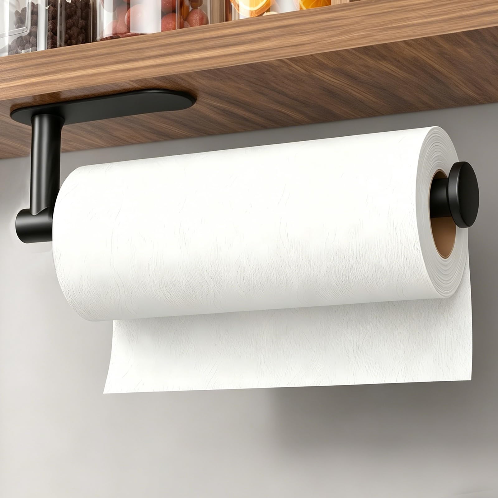 DEKAVA Paper Towel Holder Under Cabinet Wall Mount for Kitchen Paper Towel, Self-Adhesive Paper Towel Bar, Paper Towel Rack, SUS304 Stainless Steel 13 inch
