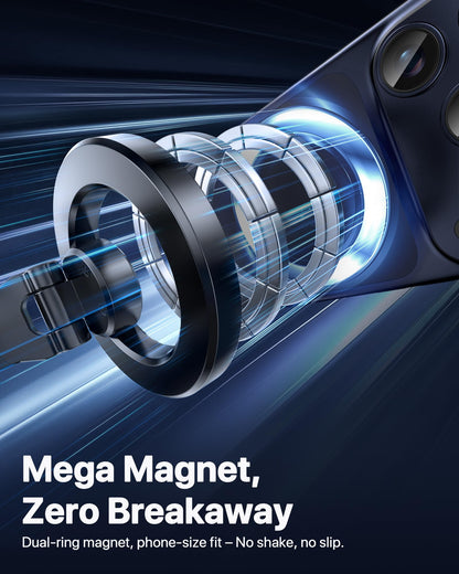 Miracase 2026 for MagSafe Car Mount: [Ultra-Strong Vacuum Suction + Handlebar] 360° Rotatable Handlebar Mount, Car Phone Holder for All Phone Models