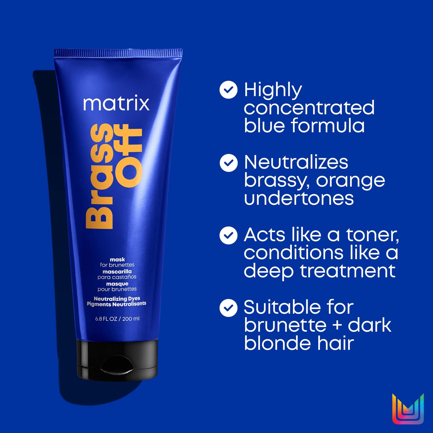 Matrix Brass Off Blue Hair Mask for Brassy Brunette Hair Matrix