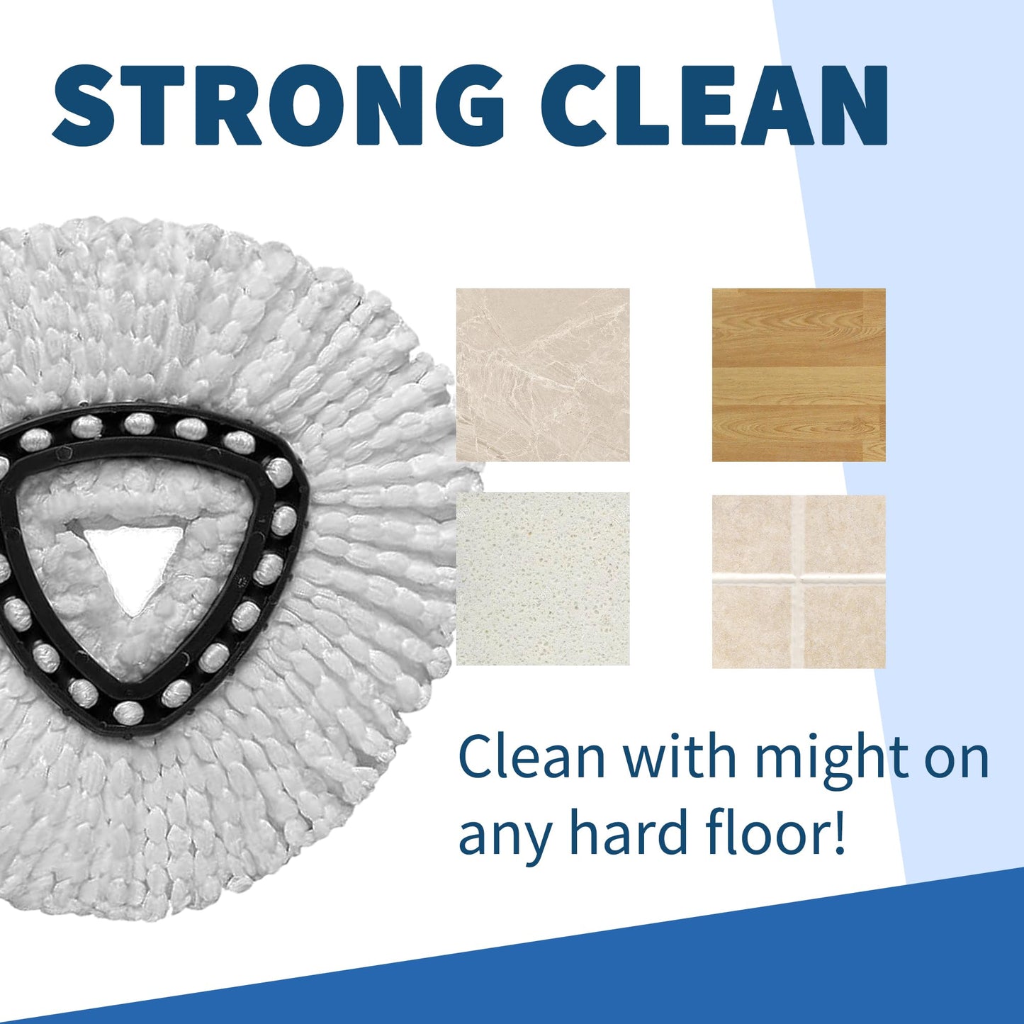 Bibikulala 10 Pack Spin Mop Head Refill for Vileda Mop Head, Mop-head Replacement for 1 Tank System - Available at All In One Marketplace Canada