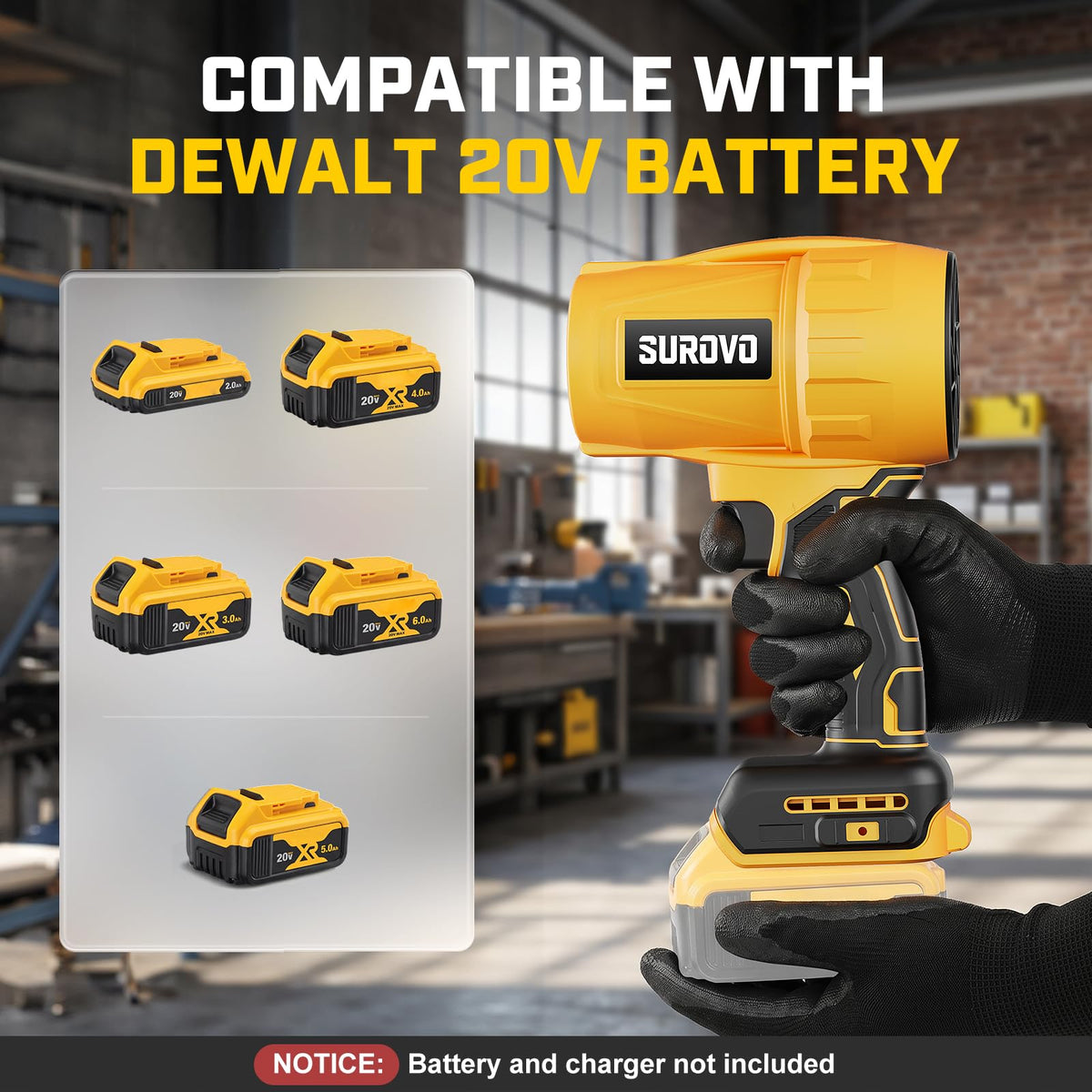 Cordless Leaf Blower Compatible with Dewalt 20V MAX Battery (Bare Tool) 🍁 All In One Marketplace Canada