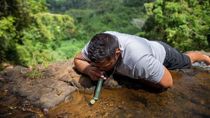 LifeStraw Personal Water Filter for Hiking, Camping, Travel, and Emergency Preparedness, Green