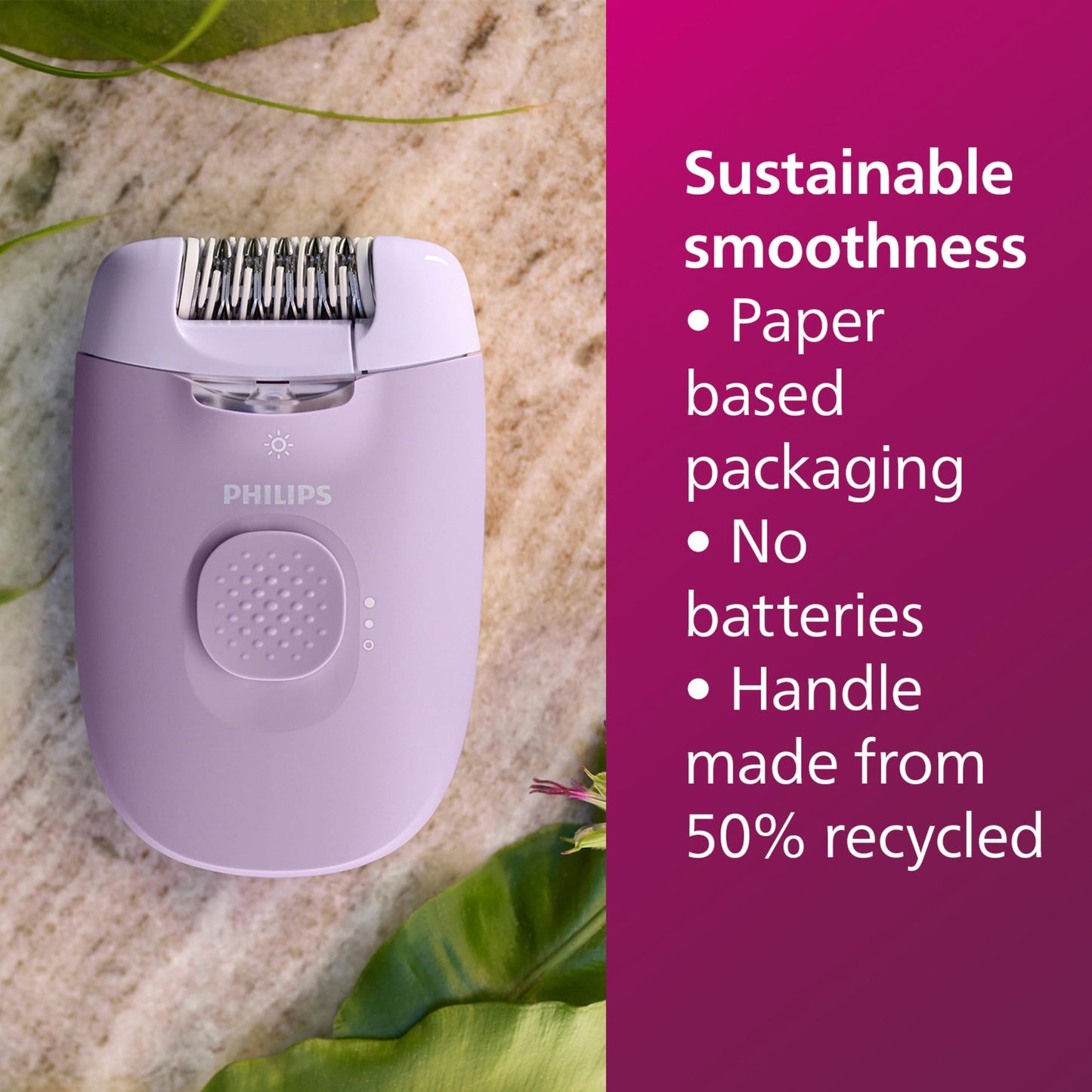 Philips Epilator Series 4000, 3-in-1 with Shaver and Trimming Attachments for Women, LED Light, 2 Speed Settings, 4 Accessories, BRE257/04 - Available at All In One Marketplace Canada