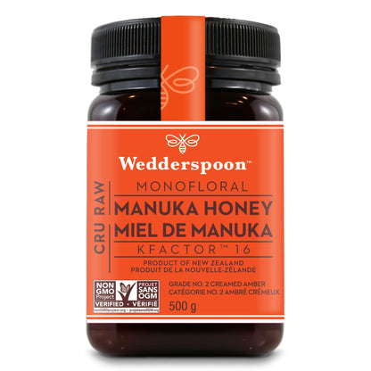 Wedderspoon Raw Manuka Honey KFactor 16 - 17.6 oz (500g) Pure New Zealand