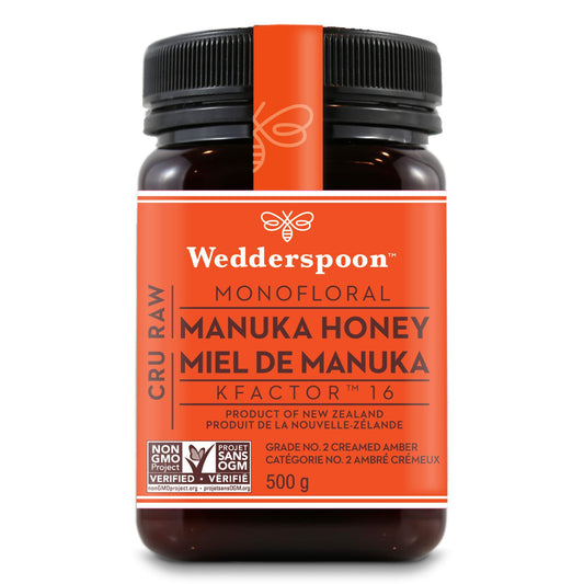 Wedderspoon Raw Manuka Honey KFactor 16 - 17.6 oz (500g) Pure New Zealand
