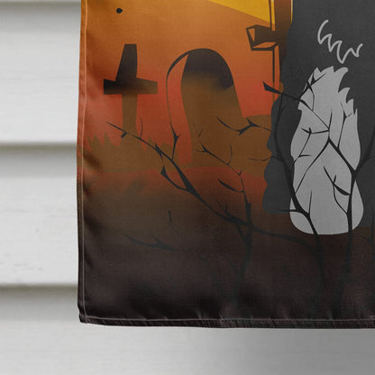Drapeau de maison en toile Caroline's Treasures BB4300CHF Halloween Schnauzer Standard Noir Gris, Grand, Multicolore