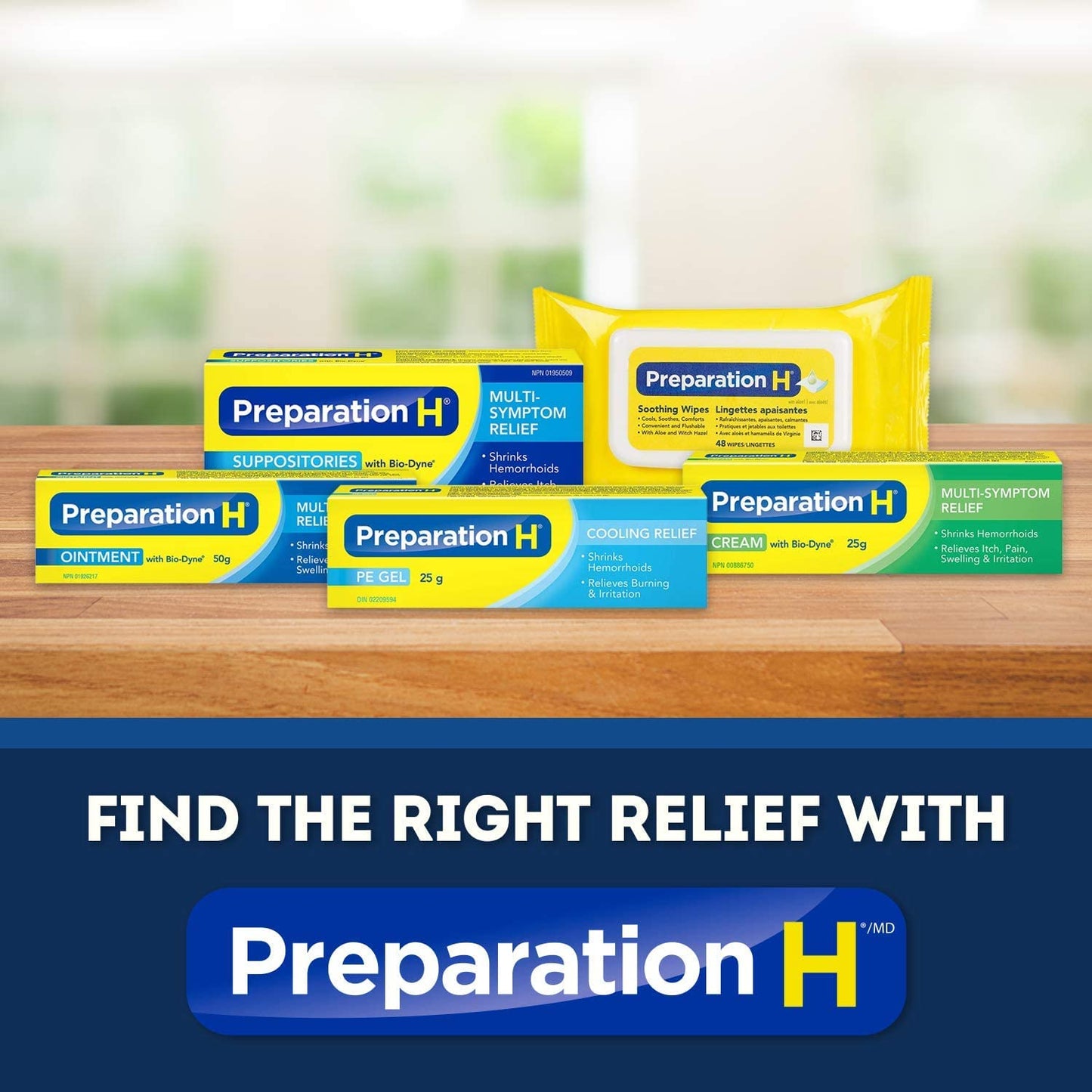 Preparation H Multi-Symptom Hemorrhoid Treatment Suppositories with Bio-Dyne, 24-Count - Available at All In One Marketplace Canada