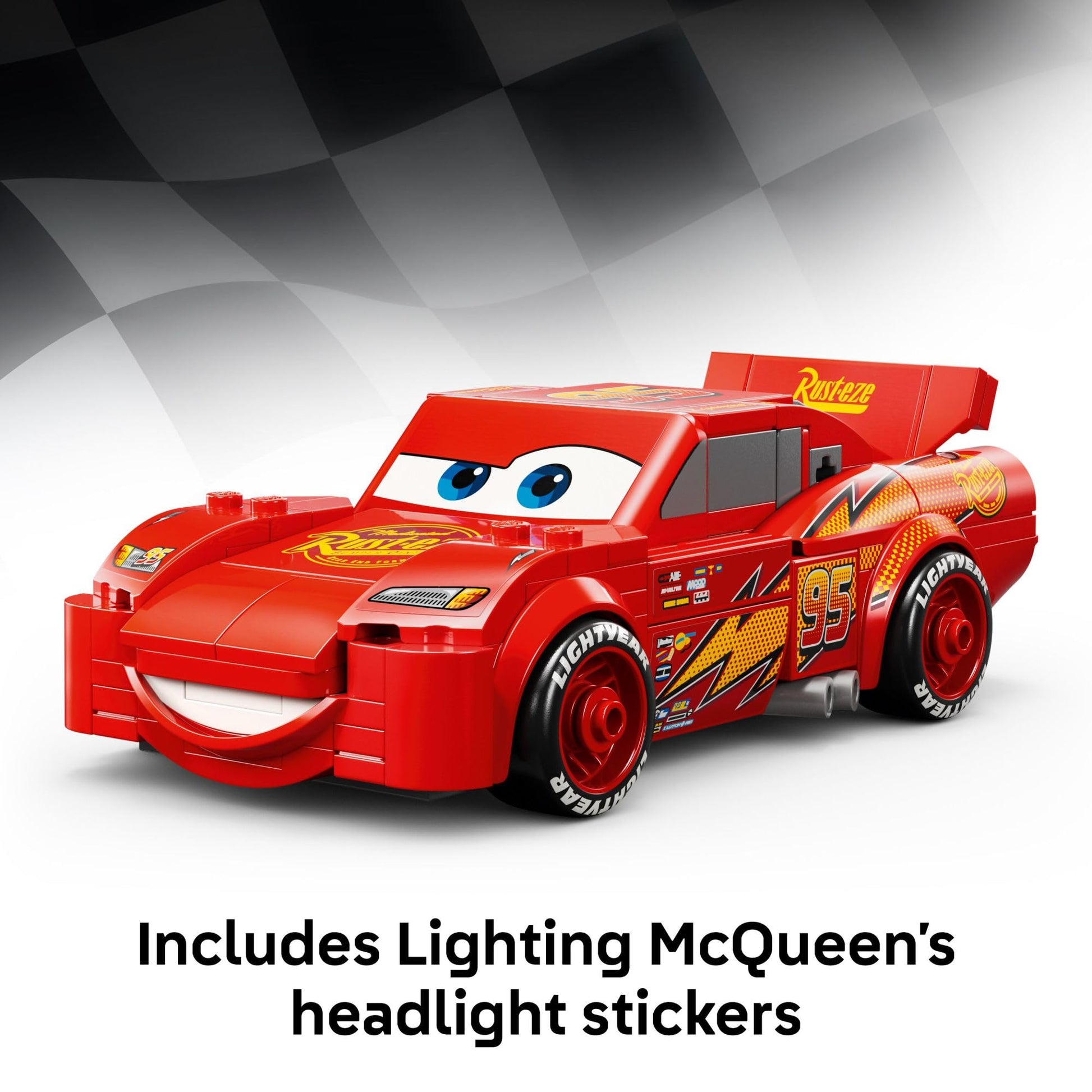 LEGO Speed Champions Lightning McQueen Toy - Disney Pixar Cars Building Blocks for Kids, Boys & Girls, Ages 9+ - Pretend Play Race Car & Bedroom Shelf Display - 77255 - Available at All In One Marketplace Canada