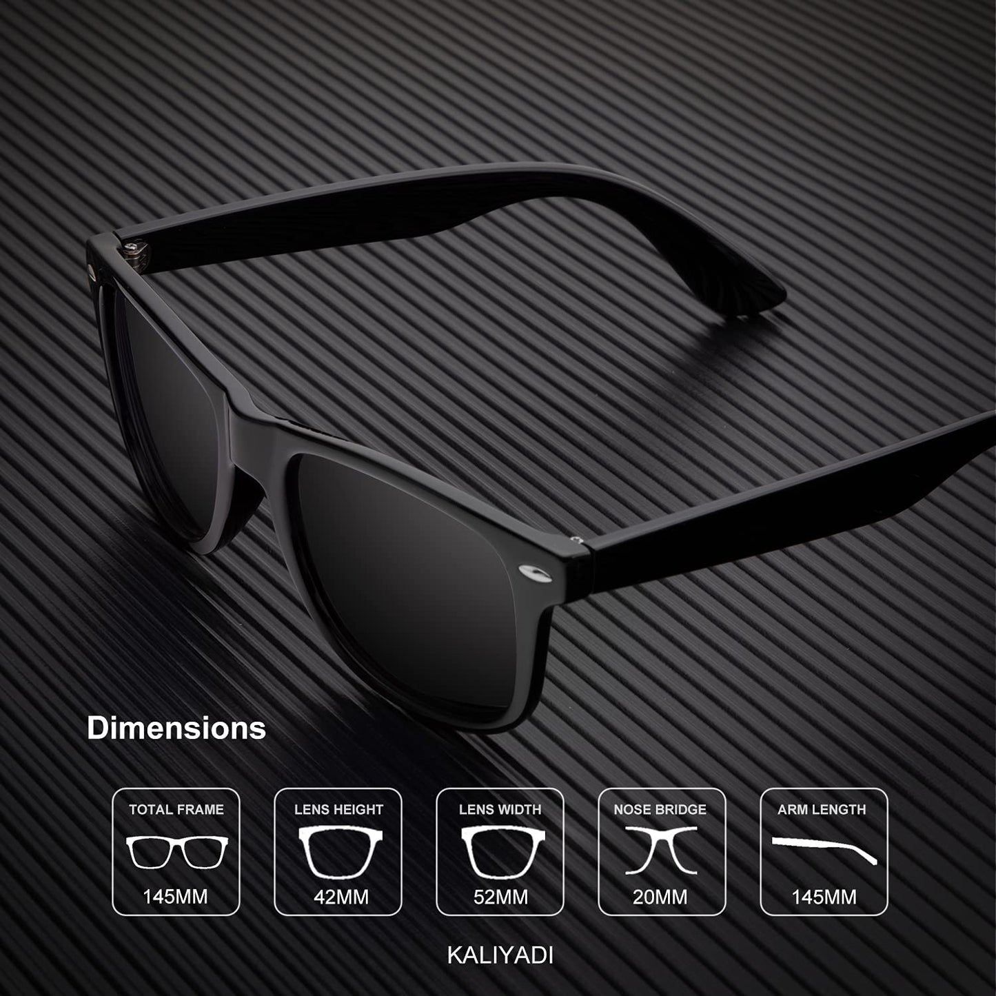 KALIYADI Polarized Sunglasses for Men and Women Unisex Sun glasses UV Blocking Lightweight
