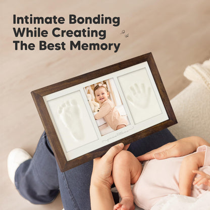KeaBabies Baby Hand and Footprint Kit, Clay Keepsake Frame (Dark Walnut) 🍁 All In One Marketplace Canada