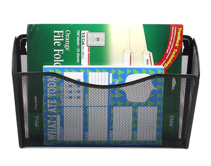 EASEPRES 3 Pack Mesh Wall Mounted File Holder Organizer Metal Hanging Vertical Paper Mails Rack Storage Wire Single Document Filling Holder Pocket for Office and Home, Black 🍁 All In One Marketplace Canada