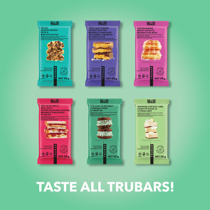 TRUBAR It's Mint to Be Chip Vegan Protein Bar - Plant-Based, Gluten-Free, 12g Protein, 13g Fiber, 12-Pack