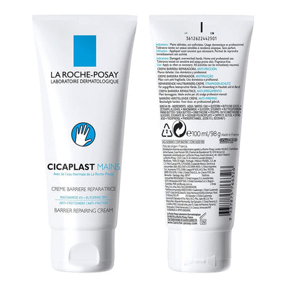 La Roche Posay Cicaplast Hand Cream for Dry & Cracked Hands with Glycerin and Shea Butter. Daily Hand Lotion, Moisturizing & instant relief for dry hands, Fragrance-Free, 100mL - Available at All In One Marketplace Canada