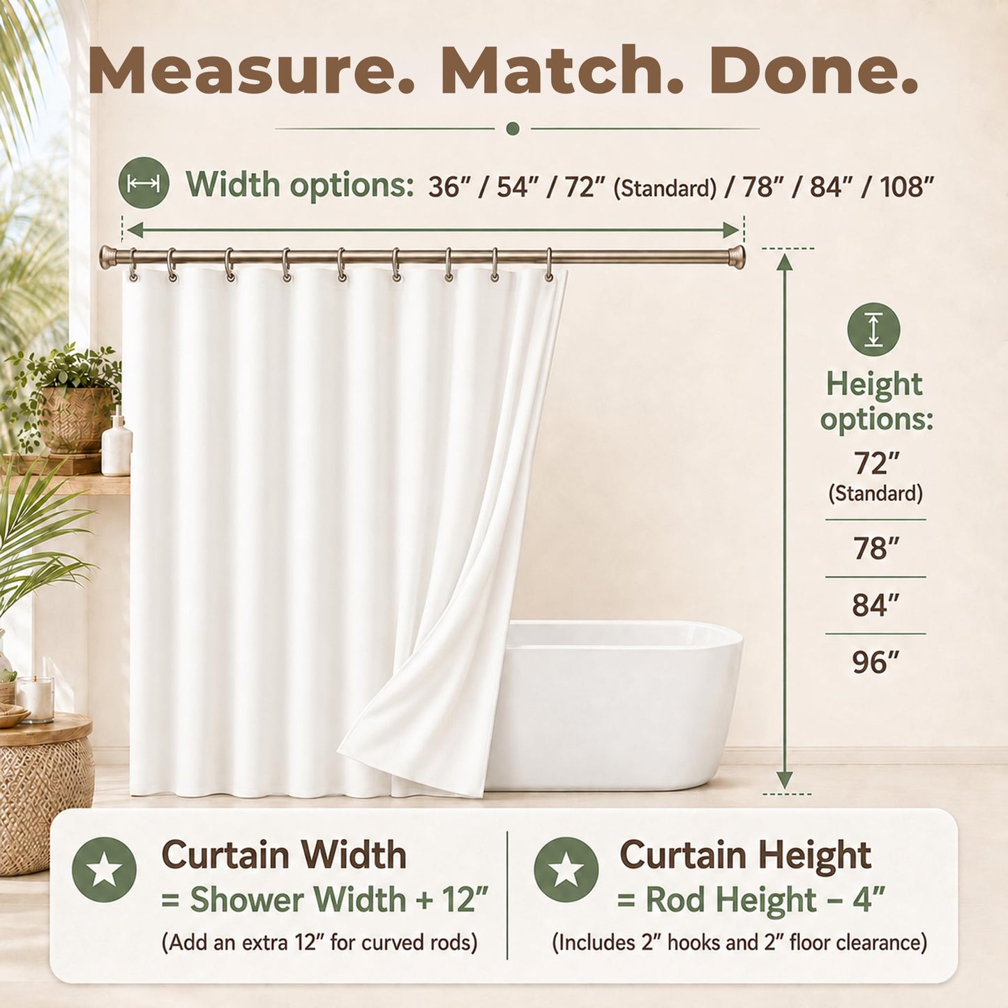 White Boho Fabric Shower Curtain 72 x 72 Inches, Modern Shabby Chic Textured Tufted Chevron Striped Minimalist Cloth Bathroom Shower Curtain
